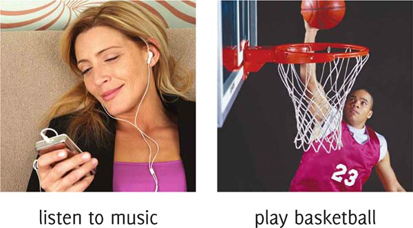 موسیقی گوش کردن، بسکتبال بازی کردن