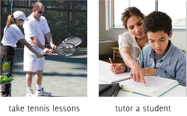 کلاس تنیس رفتن، به دانش آموز درس دادن