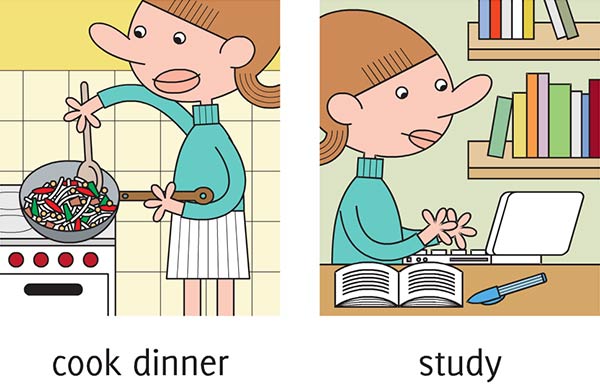 cook dinner - study